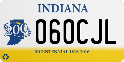IN license plate 060CJL