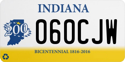 IN license plate 060CJW
