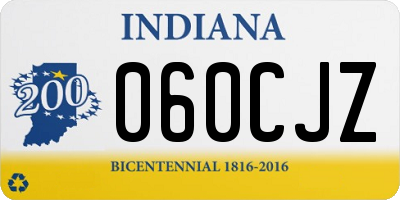 IN license plate 060CJZ