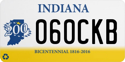 IN license plate 060CKB