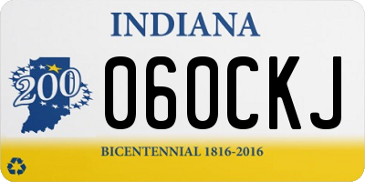 IN license plate 060CKJ