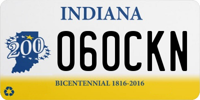 IN license plate 060CKN