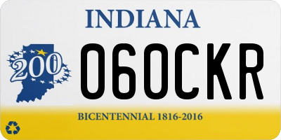 IN license plate 060CKR