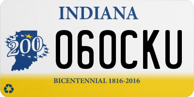 IN license plate 060CKU