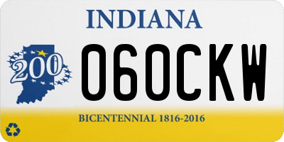 IN license plate 060CKW