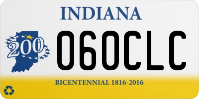 IN license plate 060CLC