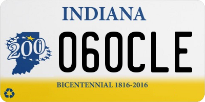 IN license plate 060CLE