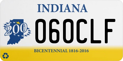 IN license plate 060CLF