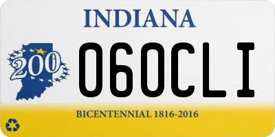IN license plate 060CLI