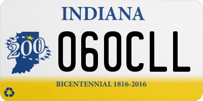 IN license plate 060CLL