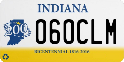 IN license plate 060CLM