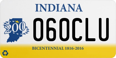 IN license plate 060CLU