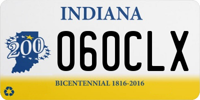 IN license plate 060CLX