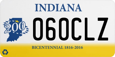 IN license plate 060CLZ