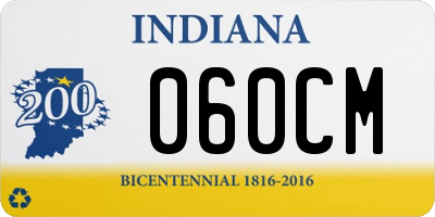 IN license plate 060CM