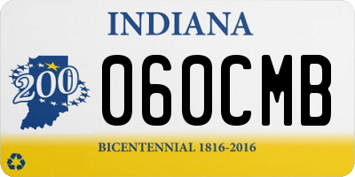 IN license plate 060CMB
