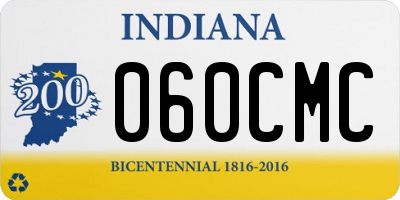 IN license plate 060CMC