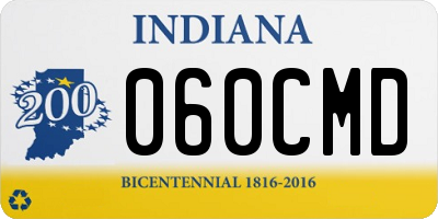 IN license plate 060CMD
