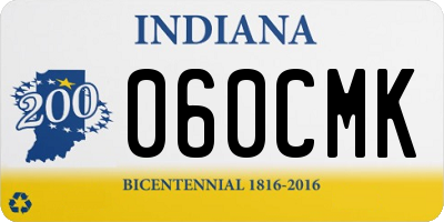 IN license plate 060CMK
