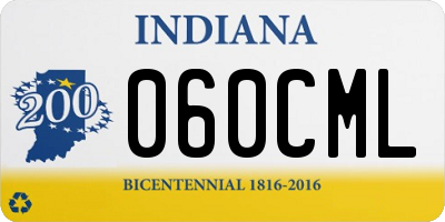 IN license plate 060CML