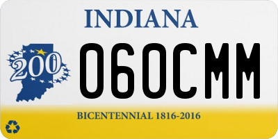 IN license plate 060CMM