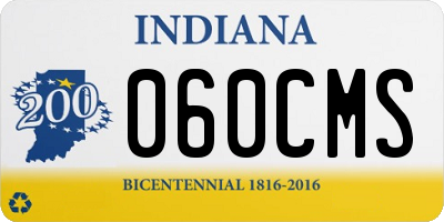 IN license plate 060CMS