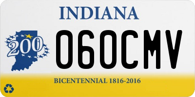 IN license plate 060CMV