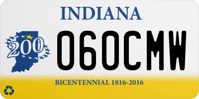 IN license plate 060CMW