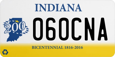 IN license plate 060CNA