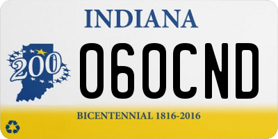 IN license plate 060CND