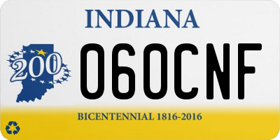 IN license plate 060CNF