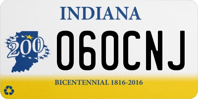 IN license plate 060CNJ