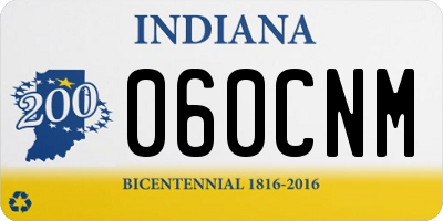 IN license plate 060CNM