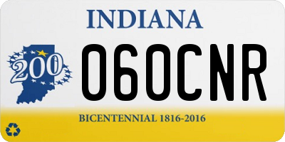 IN license plate 060CNR
