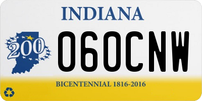IN license plate 060CNW