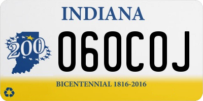 IN license plate 060COJ
