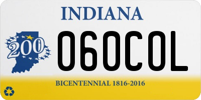 IN license plate 060COL