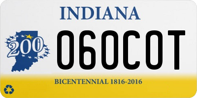 IN license plate 060COT