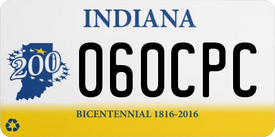 IN license plate 060CPC