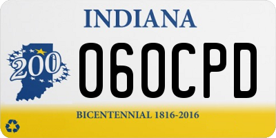 IN license plate 060CPD