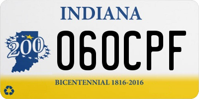 IN license plate 060CPF