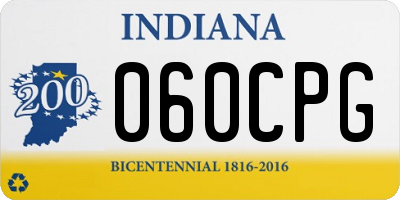 IN license plate 060CPG