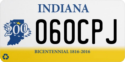 IN license plate 060CPJ