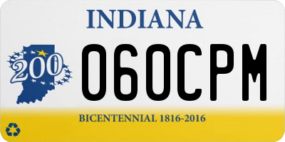 IN license plate 060CPM