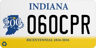 IN license plate 060CPR