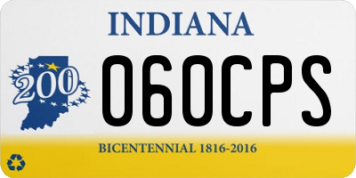 IN license plate 060CPS