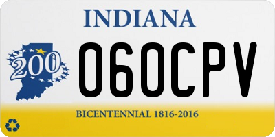 IN license plate 060CPV
