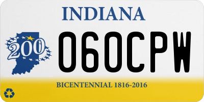 IN license plate 060CPW