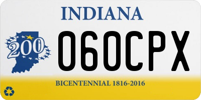 IN license plate 060CPX