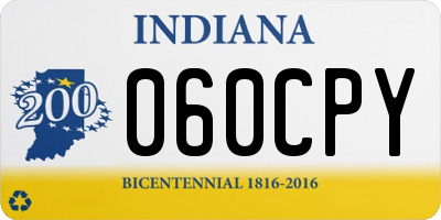 IN license plate 060CPY
